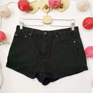 ❤️FOREVER 21 polka dots button down rolled cuffed high waist shorts